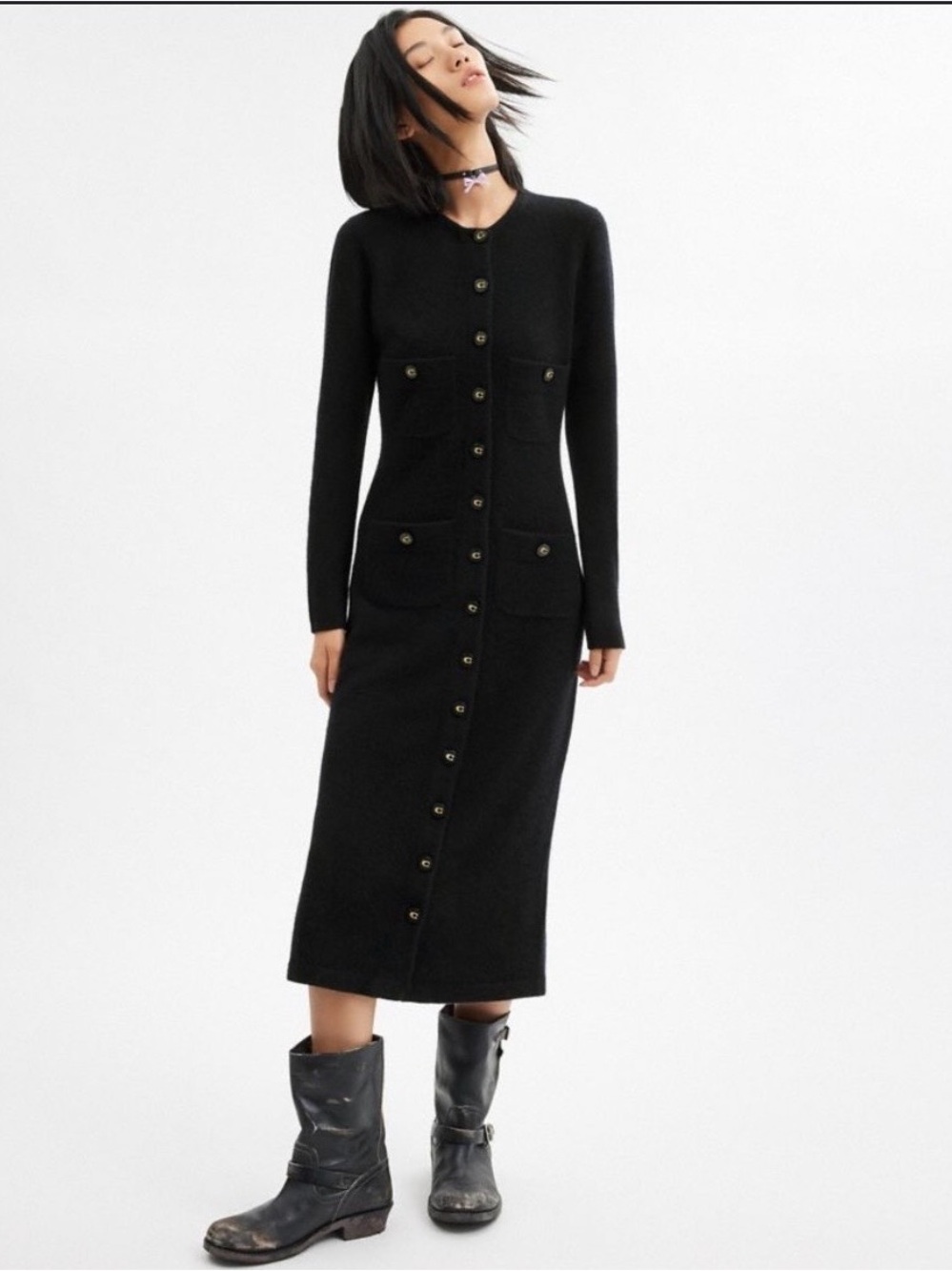 Coach Knit Cardigan Dress